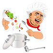 Best traditional food from Chef for gourmet.Vector