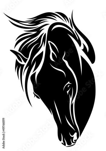 Vector: black horse head vector design black horse head vector design