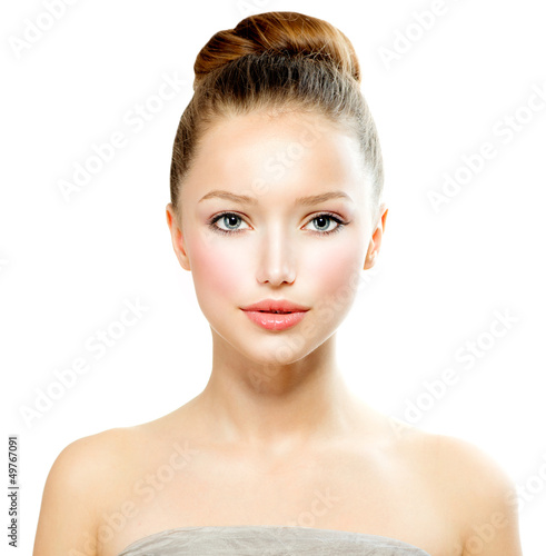 Photo: Beauty Girl. Beautiful Young Woman with Fresh Clean Skin Beauty Girl. Beautiful Young Woman with Fresh Clean Skin