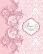 Invitation vintage card with floral elements
