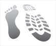 Illustration: footprint, two shoes footprint, two shoes