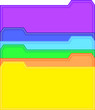 Colorful archive bookmarks of card index