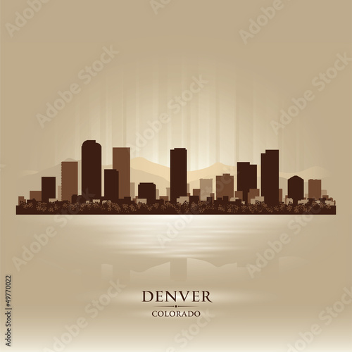 Vector: Denver Colorado skyline city silhouette Denver Colorado skyline city silhouette