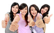 Photo: Group of beautiful women showing thumbs up Group of beautiful women showing thumbs up