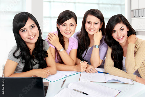 Photo: group of student studying together group of student studying together