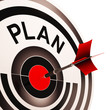 Plan Target Shows Planning, Missions And Goals