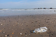 plastic bottle on the beach