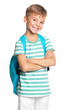 Boy with backpack
