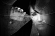 Peeking woman
