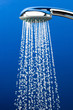 Shower with water stream.