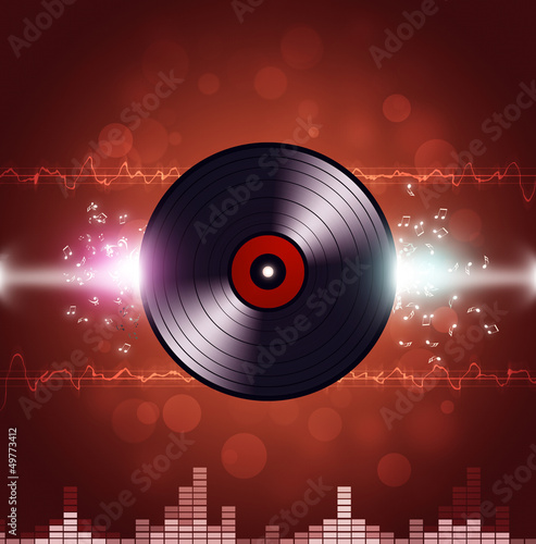 Illustration: Vinyl Music Background Vinyl Music Background