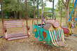Old swing in children park