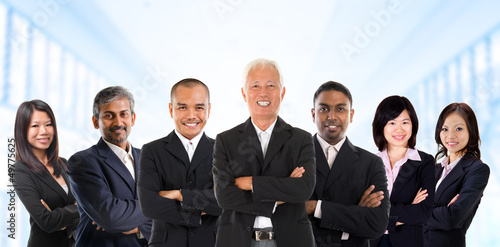Photo: Asian business team in multiracial. Asian business team in multiracial.
