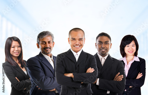 Photo: Multiracial Asian business team Multiracial Asian business team