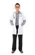 Full body southeast Asian medical doctor.