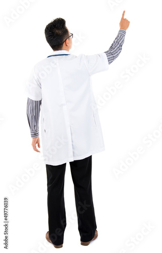 Photo: Rear view of Asian medical doctor Rear view of Asian medical doctor
