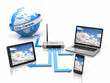 Concept of home network. Sync devices