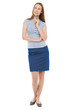 Photo: Young businesswoman looking up Young businesswoman looking up