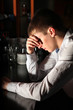 Sad Young Man at the Bar
