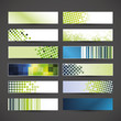 Set of 12 blank abstract banner designs