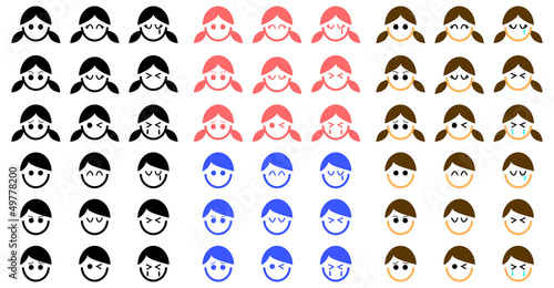 Vector: 顔 表情 アイコン 顔 表情 アイコン