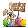 Illustration: Easter Bunny Board and Eggs Easter Bunny Board and Eggs