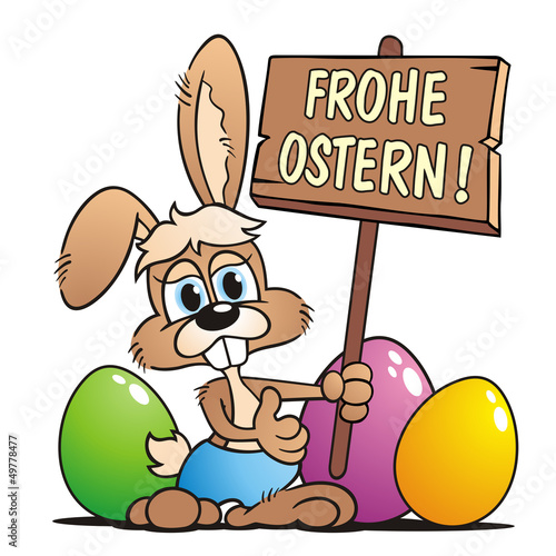 Illustration: Easter Bunny Board and Eggs Easter Bunny Board and Eggs