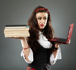 Closeup of young schoolgirl