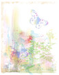 Vector: watercolor background with butterflies watercolor background with butterflies