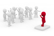 People and orator concept