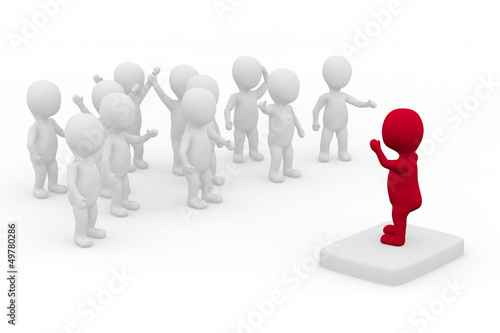 Illustration: People and orator concept People and orator concept