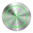 Edelstahl Nuklear Button Grün