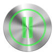Edelstahl Pause Button Grün