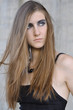 Young girl with long hair