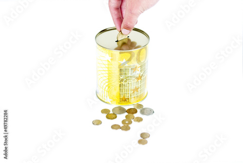 Photo: Moneybox and coins Moneybox and coins