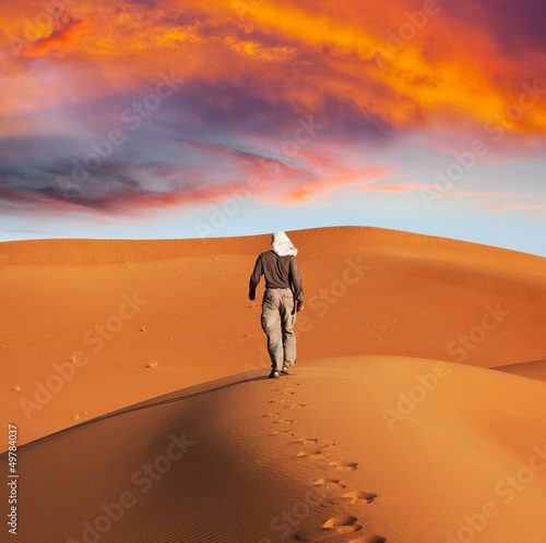 Photo: Hike in desert Hike in desert