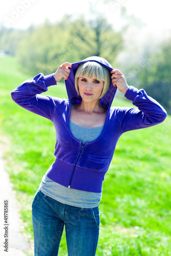 Photo: woman in hoody woman in hoody