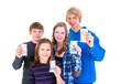Teenager mit Euroscheinen