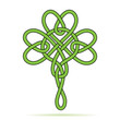Abstract shamrock with ribbon