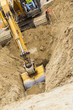 Excavator Tractor Digging A Trench