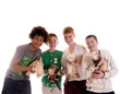 Gruppe Teenager mit Frettchen