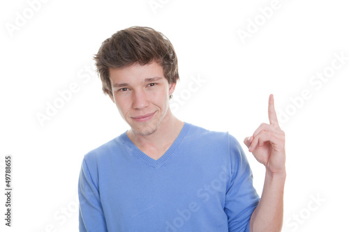 Photo: man pointing up man pointing up