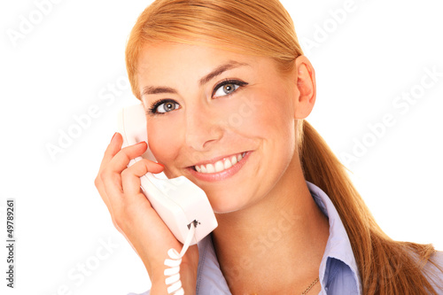 Photo: Talking on the phone Talking on the phone