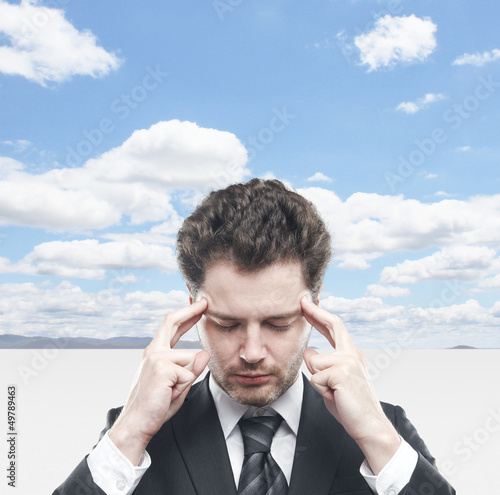Photo: man thinking man thinking
