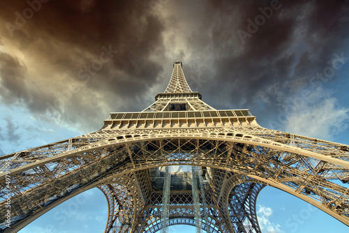 Photo: Beautiful view of Eiffel Tower in Paris Beautiful view of Eiffel Tower in Paris