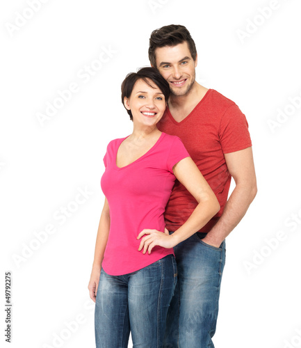 Photo: Happy smiling couple standing together Happy smiling couple standing together