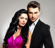 Portrait of young beautiful couple in love