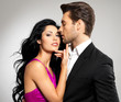 Portrait of young beautiful couple in love