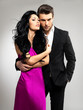 Portrait of young beautiful couple in love