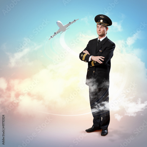 Photo: Image of male pilot Image of male pilot